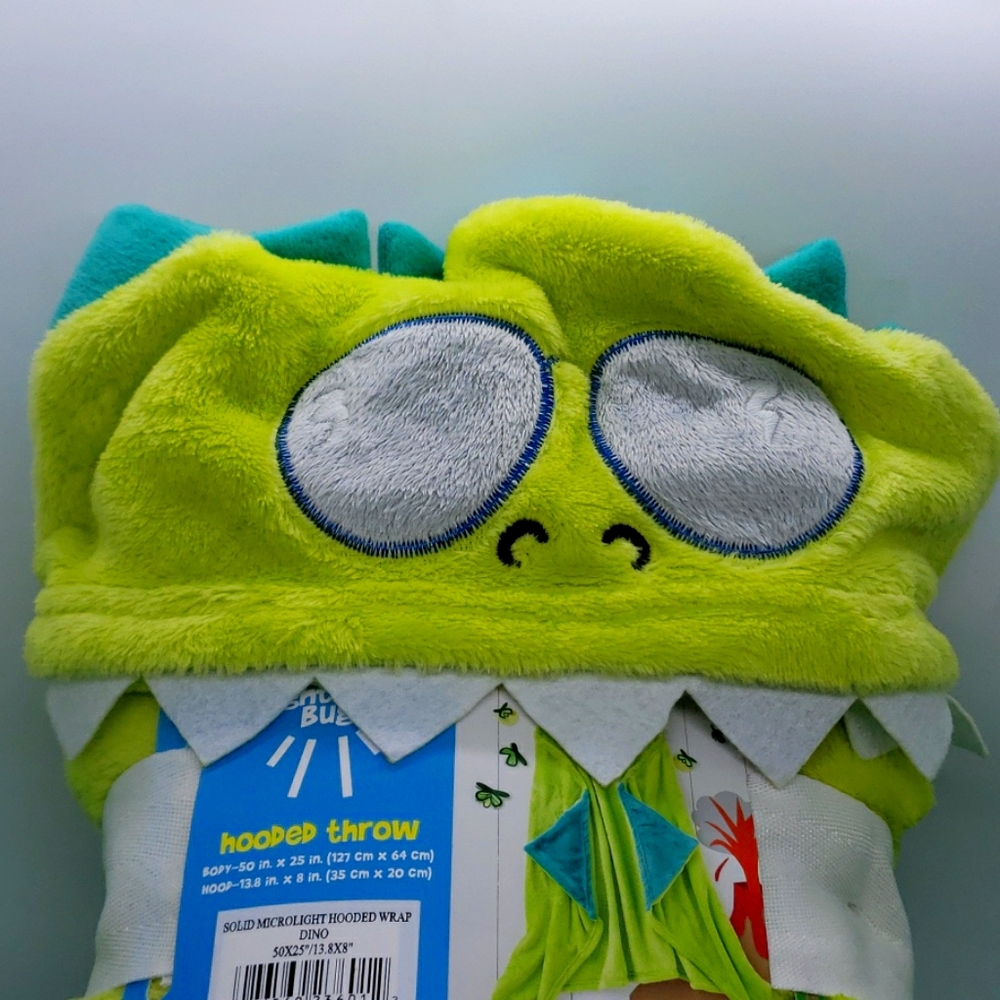 Lightning Bug New Hooded Plush Dinosaur Throw Blanket